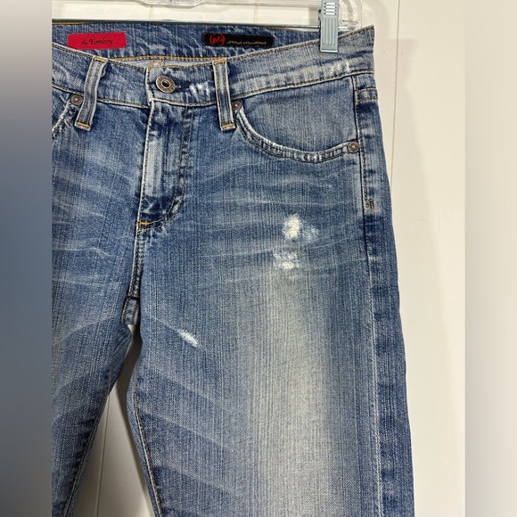 AG Adriano Goldschmied Jeans Women Sz 27R The Tomboy Distressed USA Low Rise Y2K - Picture 4 of 16
